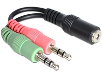 Fordító Audio Jack 3,5mm F  - 2x3,5mm M 12cm Delock 65459