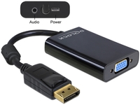 Fordító DP M - VGA F +3,5mm audio+USBmicroB power Delock 65439