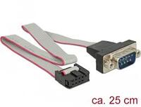 Kab Soros  RS232 DB9 M - 9pin F 0,25m Delock 89900