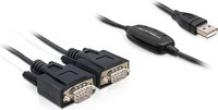 USB-Soros Adapter 2xSerial Delock RS232  61886