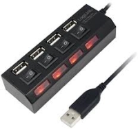 USB HUB  4 Port 2.0 + külső táp Logilink UA0128