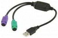 Valueline USB 2.0 A mama - 2x PS/2 papa adapter