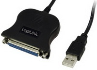 USB-Parallel Adapter Konverter 25p mama 1,8m Logilink UA0054A