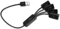 ACME HB-410 Flexy 4 port USB2.0 hub, fekete