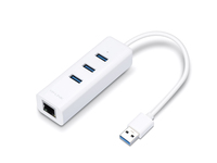 USB3-Ethernet Adapter Gigabit+HUB USB3.0 3port Tp-Link UE330
