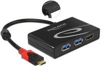 Fordító USB3.1 Type-C Gen 1 - 2x USB3.0 Type A F+1xHDMI F 62854