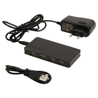 USB HUB  7 Port 2.0 + külső táp König CSU2H7P200BL