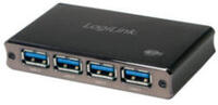 USB3 HUB 4 Port + külső táp alumínium Logilink UA0282