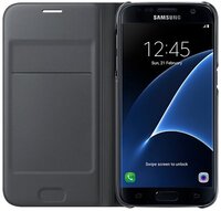 Samsung S7 Flip tok, fekete