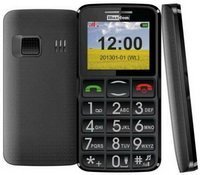 Maxcom MM432BB szürke/fekete mobiltelefon extra nagy gombokkal, vészhívóval