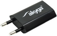 Adapter 1xUSB 1A Akyga AK-CH-03BK Black