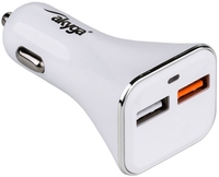 Adapter Autós 12V 2xUSB 3A QC 3.0 Akyga AK-CH-08 White