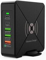 Adapter hálozati 3xUSB3.0+2xUSB-C X8-W PD75W Blackbird BH1467