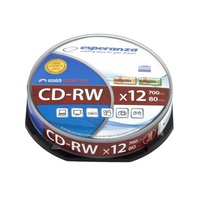 CD-RW 700mb 12x újraírható cake box 10 db/doboz, Esperanza