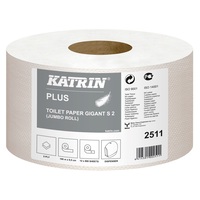 Toalettpapír 2 rétegű közületi hófehér Plus Gigant S2 Katrin_2511