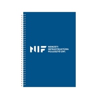 Spirálozott jegyzetfüzet, 80lapos, A5, kockás NIF logós