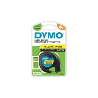 Feliratozógép szalag Dymo Letratag S0721620/59423 12mmx4m, ORIGINAL, sárga