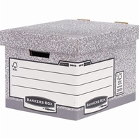 Archiváló konténer, karton, standard, Fellowes® Bankers Box System, 10 db/csomag,