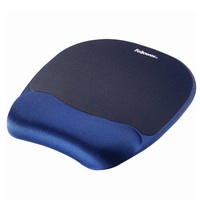 Egérpad csuklótámasszal, memoryhab töltésű, Fellowes® Memory Foam, zafírkék