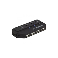 HUB USB 2.0, 4 port, kapcsolható Esperanza