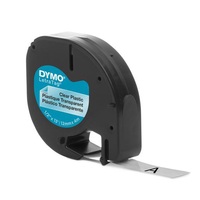 Feliratozógép szalag Dymo Letratag S0721530/12268 12mmx4m, ORIGINAL, víztiszta