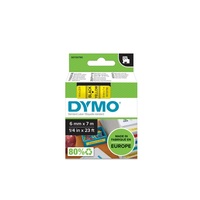 Feliratozógép szalag Dymo D1 S0720790/43618 6mmx7m, ORIGINAL, fekete/sárga