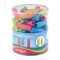 Radír, ceruzavégre PVC mentes 72 db/display Keyroad Cappy vegyes színek