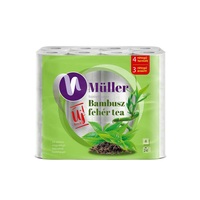 Toalettpapír 4 rétegű  100% cellulóz 24 tekercs/csomag Bambusz Müller fehér tea