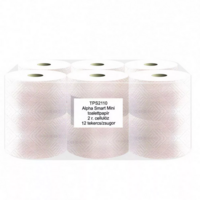 Toalettpapír 2 rétegű közületi átmérő: 14 cm 100 % cellulóz laponkénti adagolású 12 tekercs/karton hófehér