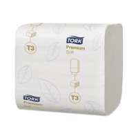 Toalettpapír 2 rétegű hajtogatott 100% cellulóz 252 lap/csomag 30 csomag/karton T3 Soft Folded Tork_114273 hófehér
