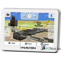 NAVON N670 Plus fehér 5" iGO Primo 2.01 Európa élettartam térképpel GPS navigáció