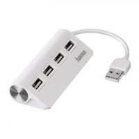 Hama 4 portos fehér USB HUB