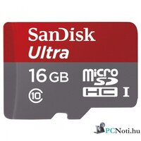 Sandisk 16GB SD micro ( SDHC Class 10 UHS-I) Mobile Ultra memória kártya adapterrel