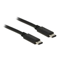 Delock 1m USB Type-C 2.0 apa - USB Type-C 2.0 apa fekete kábel