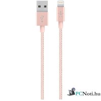 Belkin MIXIT UP Metallic Apple 1,2m Lightning > USB-A rózsaszín kábel
