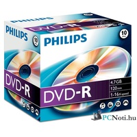 Philips DVD-R4,7 16x papírtokos írható DVD lemez