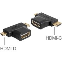 Delock 65446 HDMI-A anya > HDMI-C + HDMI-D apa adapter