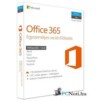 Microsoft Office 365 Personal (Egyszemélyes) P2 HUN 1 Felhasználó 1 év dobozos irodai programcsomag szoftver