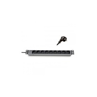 KE-Line 19" elosztópanel 9x250V, kontrol LED-del, 1U, 2,3m