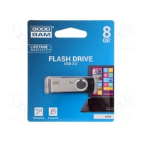 GOODRAM 8GB USB2.0 UTS2 Fekete (UTS2-0080K0R11) Flash Drive