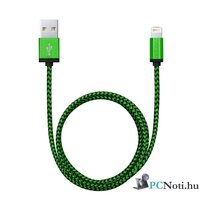 PRC Apple Lightning <=> USB zöld adat- és töltőkábel