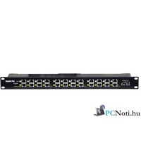 12 Port Passive PoE Injector 12V~48V DC, 650mA Max, Gigabit Ethernet, 19" Rack Panel