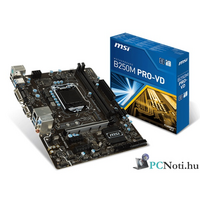 MSI B250M PRO-VD Intel B250 LGA1151 mATX alaplap