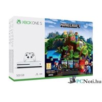 Microsoft Xbox One S 500GB konzol + Minecraft játékszoftver