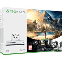 Microsoft Xbox One S 1TB konzol + AC Origins + RS6 játékszoftverek