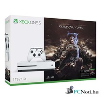 Microsoft Xbox One S 1TB konzol + Shadow of War játékszoftver