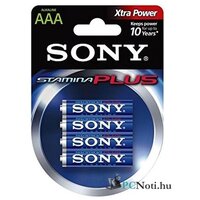 Sony Stamina Plus AAA alkáli mikro ceruza elem 4db/bliszter