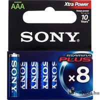 Sony Stamina Plus AAA alkáli mikro ceruza elem 8db/bliszter