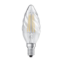 Osram Star átlátszó üveg búra/4W/470lm/2700K/E14/100mm LED csavart gyertya izzó