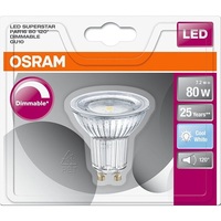 Osram Superstar PAR16 üveg ház/8W/575lm/4000K/GU10/230V/120fok dimmelhető LED spot izzó